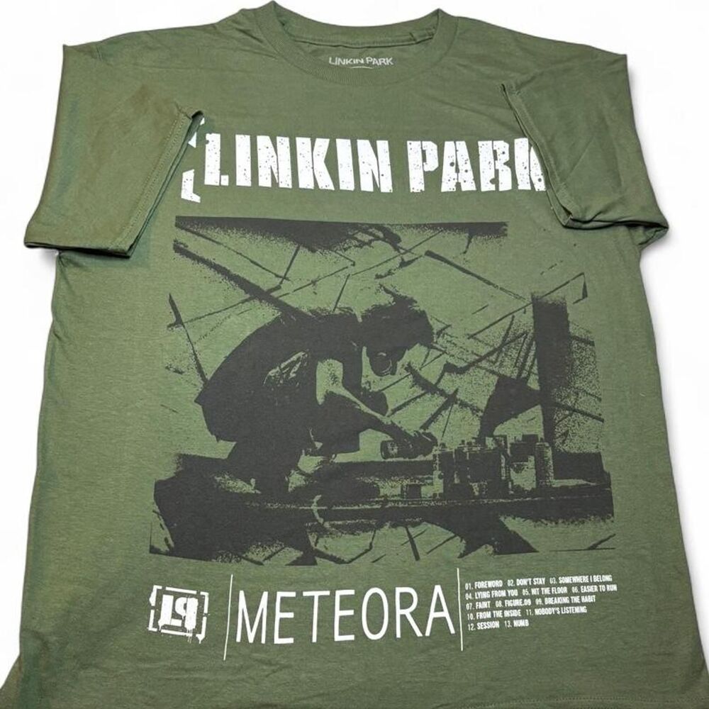 Linkin Park Women’s XXL Meteora Drip Collage Green T-Shirt New